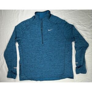 Nike Running Sweater Adult XL 1/2 Zip Therma Sphere Element Blue Men's